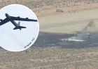 B52 Bomber crashes shortly after takeoff at Edwards Air Force Base