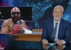 Jon Stewart Exposes Monster Energy Ads at Knicks White House