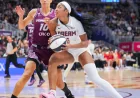 Angel Reese dragged down as Isabelle Harrison gets ejected for Flagrant 2