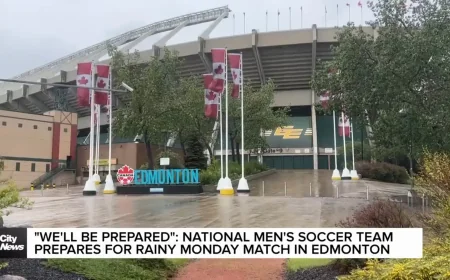 Environment Canada warns of wet pitch for Canada Vs Uzbekistan in Edmonton