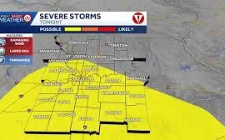Kansas City Weather Warning Holds Until 3:15 a.m. Monday — Tornado Warning Kansas City