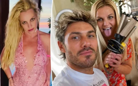 Britney Spears New Hairstyle Debuts Straightened Blond Locks by Chris Appleton