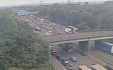 Traffic held on M66 near Simister Island after 8.45am crash