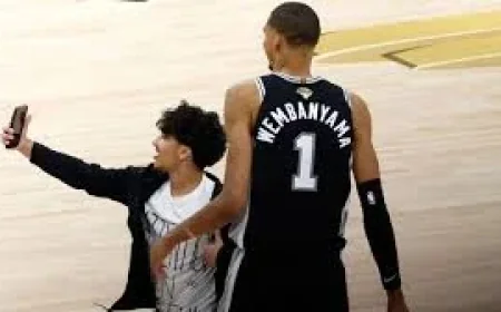 Victor Wembanyama Faces Fan Selfie Run In Game 1 Nba Finals Fan On Court