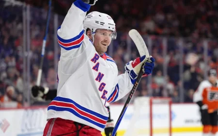 Alexis Lafrenière Ties Career High With 57 Points in 82 Games