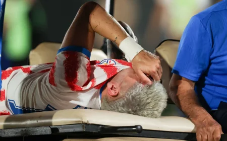 Julio Enciso leaves Paraguay’s 4-0 win injured and in tears
