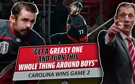 Jarvis Lifts Hurricanes – Golden Knights in Game 2 OT