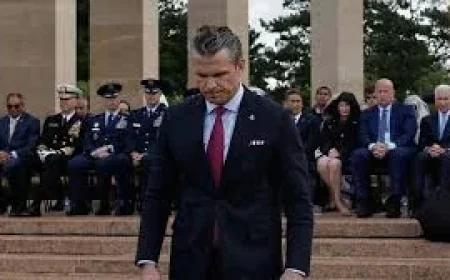 Hegseth Normandy speech attacks migration with invasion warning