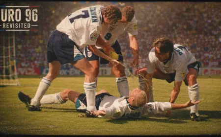 Paul Gascoigne Strikes Wembley Winner for England in Euro 96