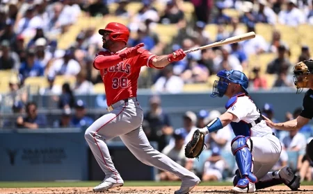 Sebastian Rivero Drives In Five as Angels Beat Dodgers 13-5