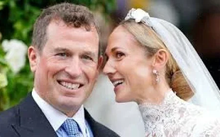 Anne, Princess Royal present Peter Phillips, Harriet Sperling portraits after June wedding