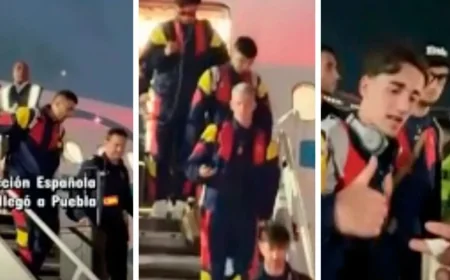 Spain Arrives in Puebla for Peru Vs España Before World Cup