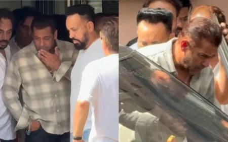 Salman Khan emotional at Kumod Raney funeral with family present