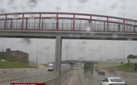 Stephanie Mead tracks four tornado warnings over Freeland Mi