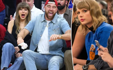 Taylor Swift Knicks: Swift attends Game 4 at MSG in Stevie shirt