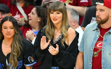 Taylor Swift, Chalamet Lift Celebrities At Knicks Game Tonight in Game 4