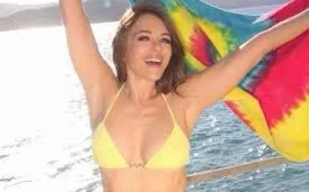 Elizabeth Hurley Turns 60 in Orange Bikini Post