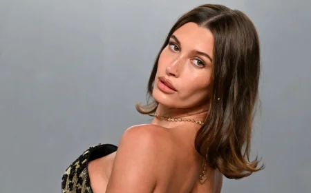 Hailey Bieber Shares Rhode Beach Campaign Photos in Brown Bikini