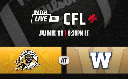 Collaros Sparks June 10 Home Opener Energy in Tiger-cats Vs Blue Bombers — Tiger-cats Vs Blue Bombers