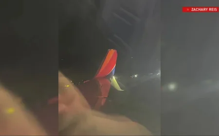 FAA says Southwest wing hit tail at Rhode Island T.f. Green International Airport