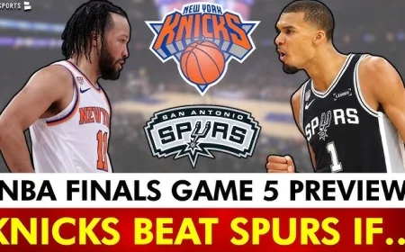 Knicks vs. Spurs Game 5: Ultimate NBA Finals Preview, Start Time, and Live Stream Guide