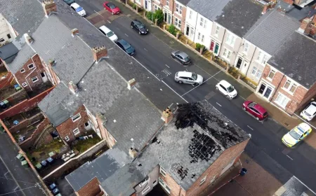 Fire Leaves Windsor Avenue Home in Gateshead a Charred Shell