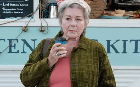 Barbara Flynn makes jewellery for Beyond Paradise and wears it onscreen