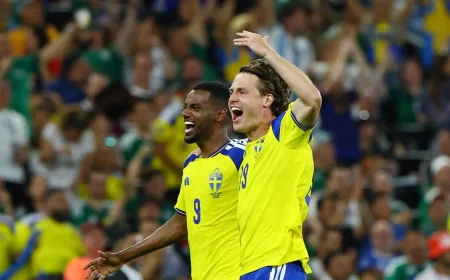 Mattias Svanberg Scores 18 Seconds After Coming On in Sweden's 5-1 Win