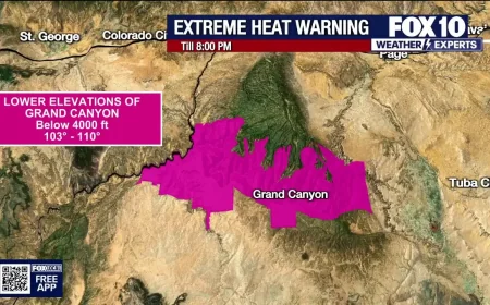 Arizona Monsoon Starts with Rain, Phoenix Weather Holds Near 110