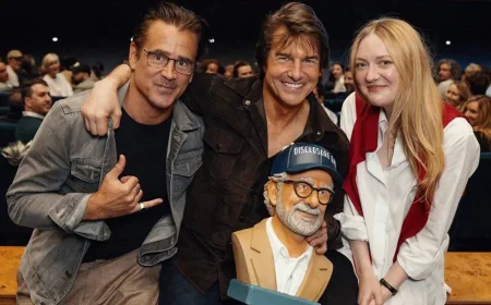 Tom Cruise Reunites With Dakota Fanning at Disclosure Day Screening