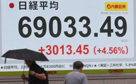 Nikkei 225 Tops 69,000 as Trump Announces Iran Deal