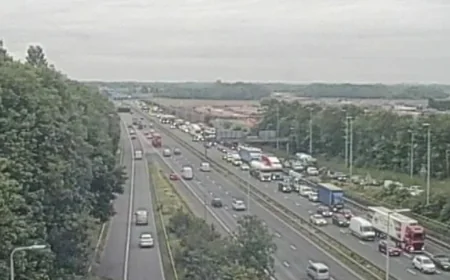M62 westbound shut at J8 Burtonwood and J7 Rainhill