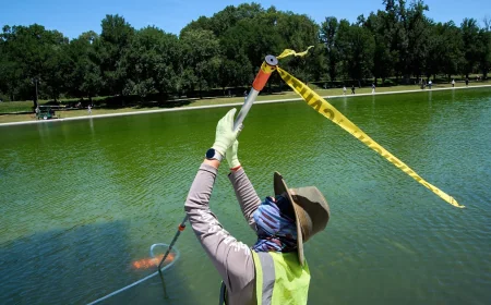 Workers Dump 12% Hydrogen Peroxide into Hydrogen Peroxide Reflecting Pool