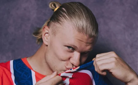 Braut Haaland worn differently by Norway against Iraq