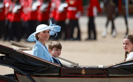 Catherine, Princesse De Galles booed with 3 children at Trooping the Colour