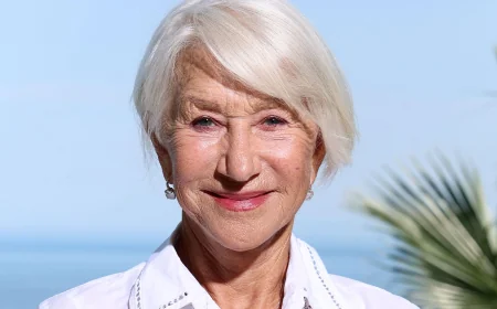 Helen Mirren Wears a Silver Layered Pixie Bob at 80