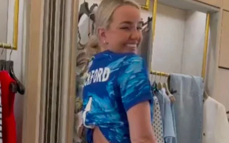Megan Pickford Turns England Goalie Prep Into a Celine Shop Trip