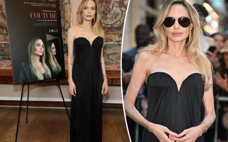 Angelina Jolie Debuts Brighter Blonde at Couture Screening
