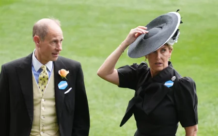 Sophie Duchess Edinburgh Royal Ascot wears black bow dress on day two
