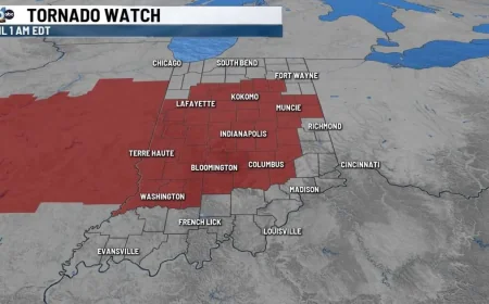 Tornado watch covers 47 Indiana counties, including Indianapolis — Wcpo Weather