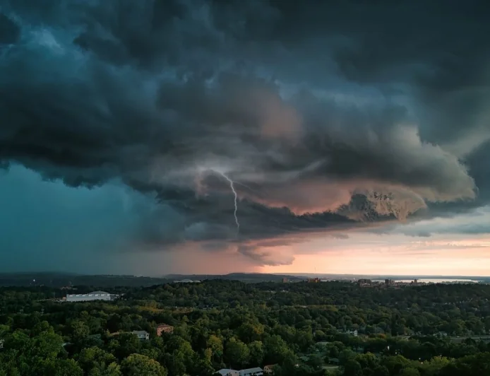 Thunderstorm line crosses Upstate and Central New York Sunday