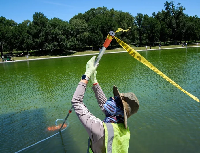 Workers Dump 12% Hydrogen Peroxide into Hydrogen Peroxide Reflecting Pool