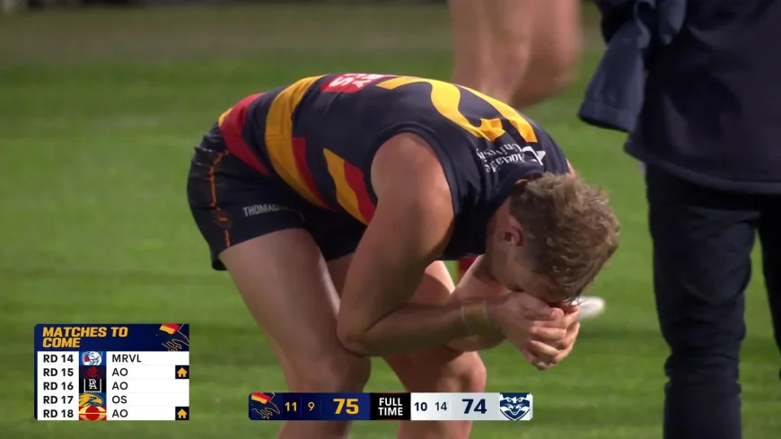 Jordan Dawson Adelaide Crows Overcome with Tears After Round 13