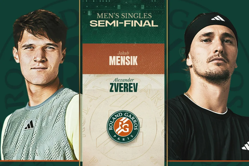 Mensik Opens 1-0 in Zverev Vs Mensik French Open Semi-final