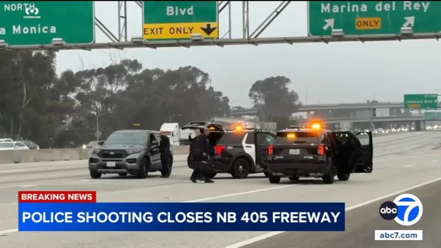 LAPD Shooting Closes 405 Freeway Closure Northbound Lanes
