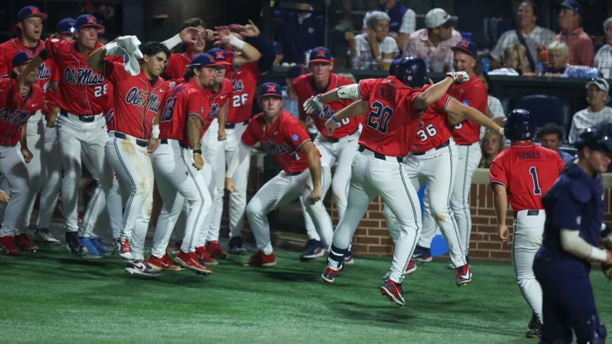 Ole Miss Baseball Score: Utermark Leads Win Over Auburn in Super Regional Opener