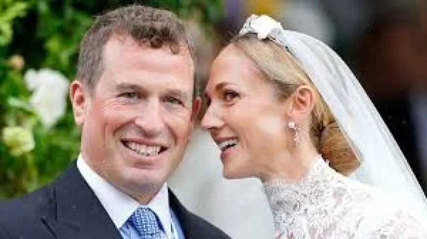 Anne, Princess Royal present Peter Phillips, Harriet Sperling portraits after June wedding