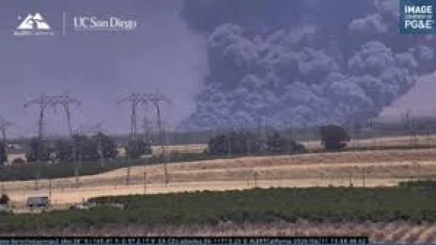 Tracy Police Urge Avoidance as Tracy Fire Sends Smoke Over Parkway