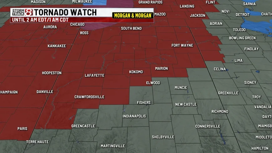 Storm Prediction Center Issues Two Watches Near Indianapolis — Tornado Indianapolis