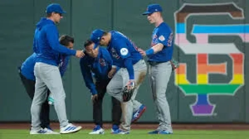 Suzuki Leaves With Knee Discomfort in Cubs News Win Over Giants